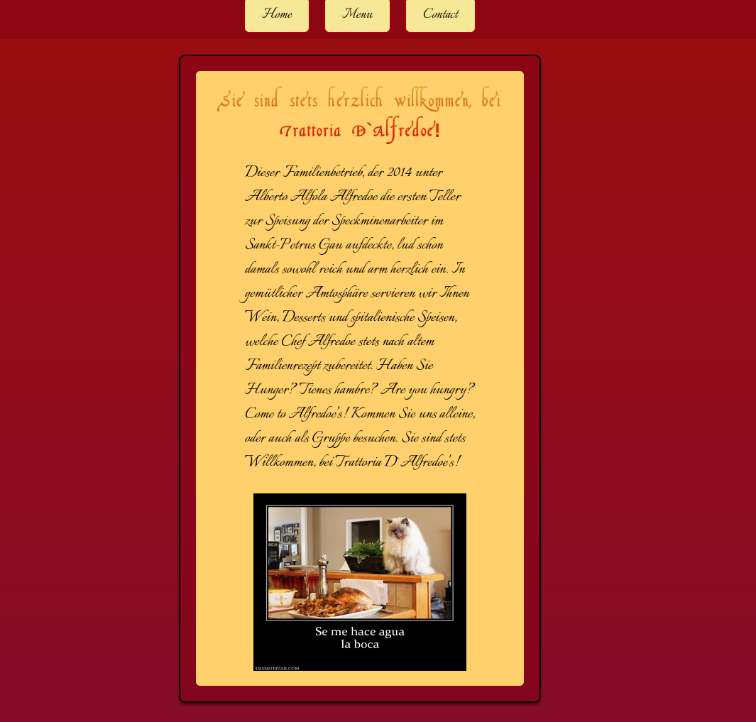 restaurant page project